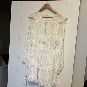 Saints & Secrets | Long Sleeve white lace eyelet boho Dress US L